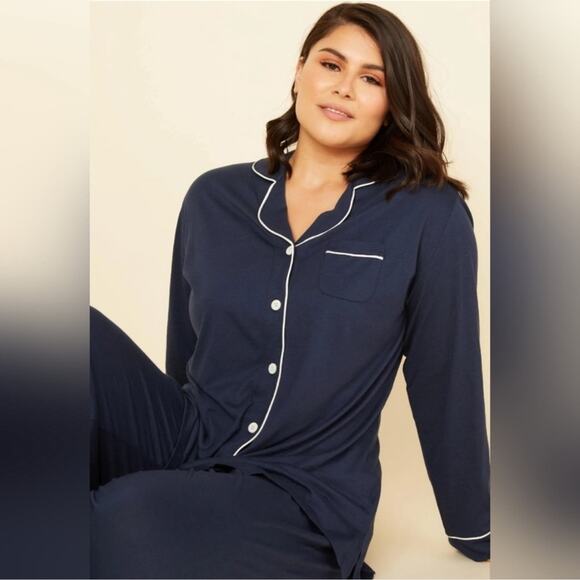 Cosabella 2 piece navy pajana set women’s size S - Picture 1 of 11